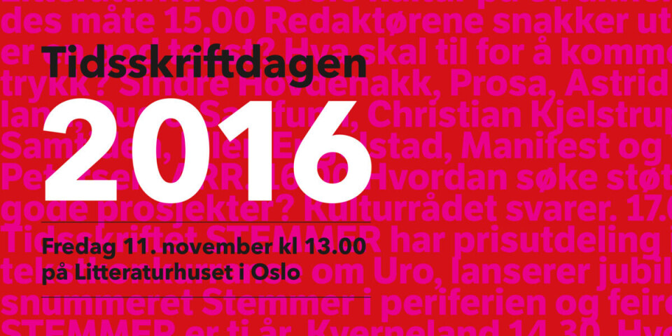 Velkommen til Tidsskriftdagen 2016