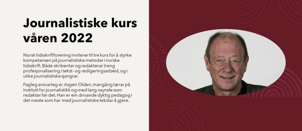Journalistiske kurs våren 2022