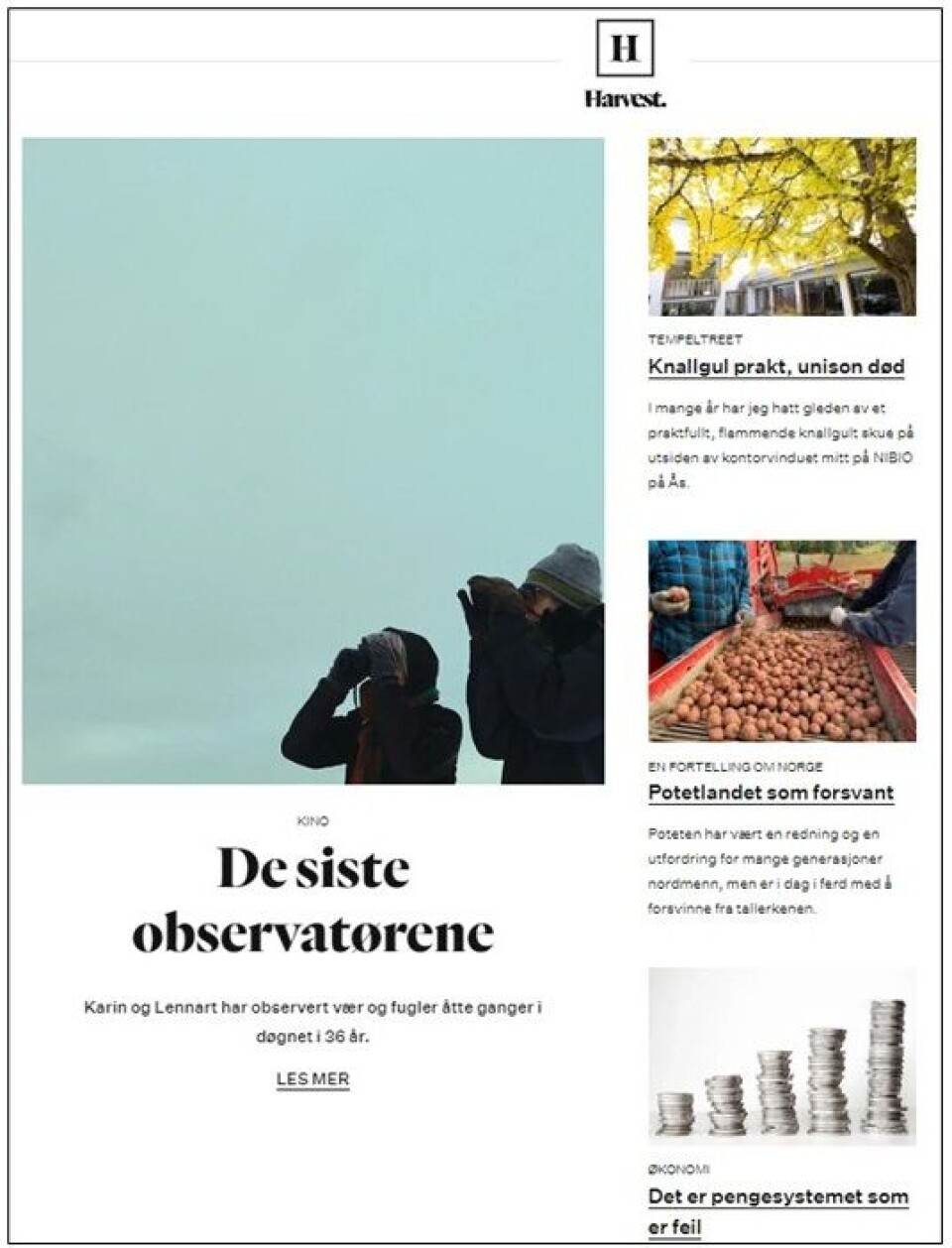 Harvest magazine