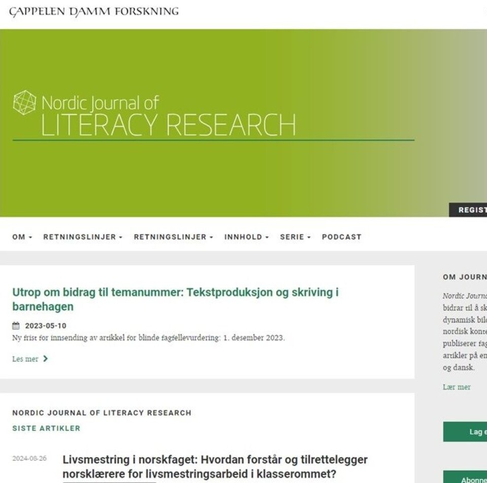 Nordic Journal of Literacy Research