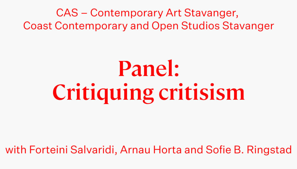 Critiquing critisism